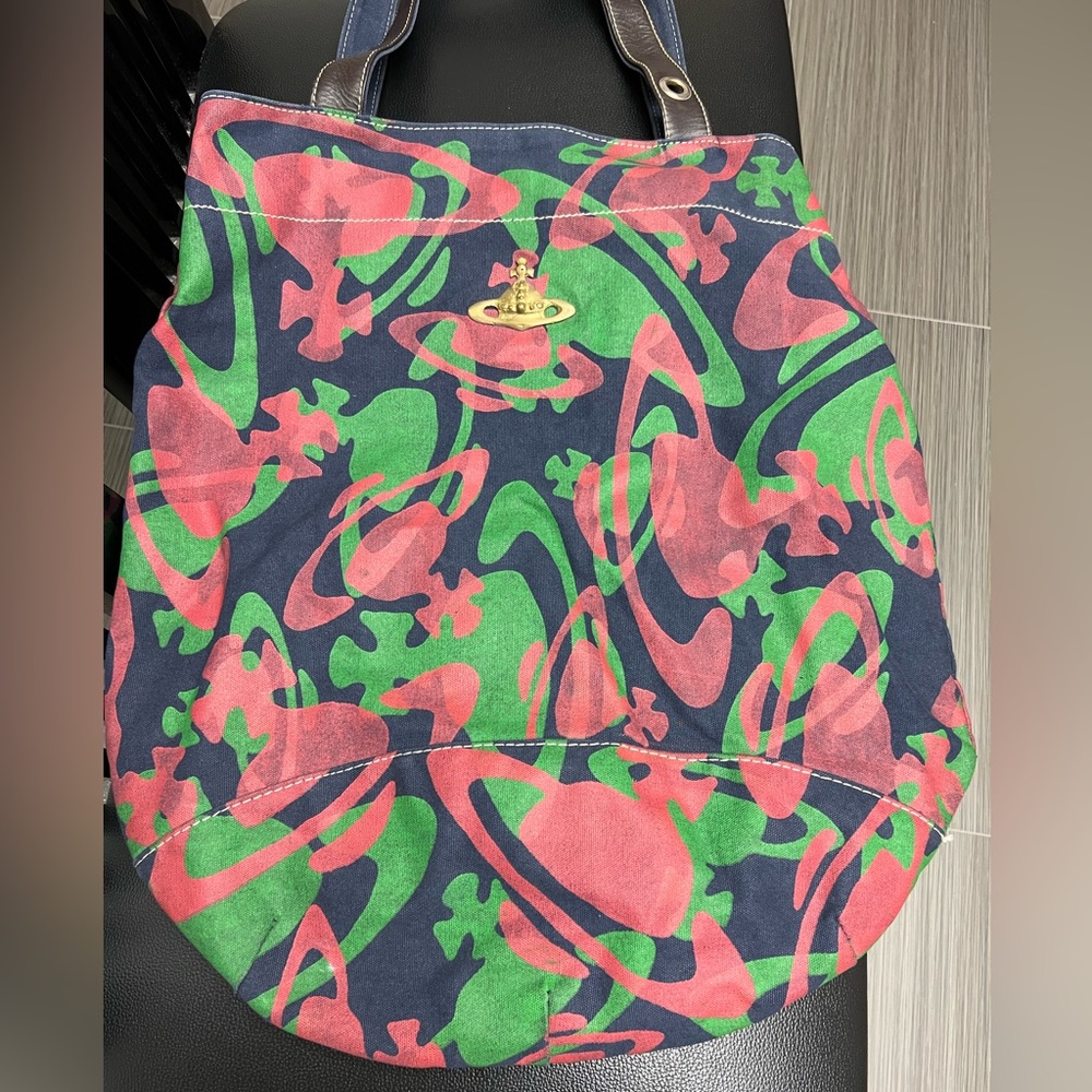 Vivienne Westwood large size tote bag ORB logo print